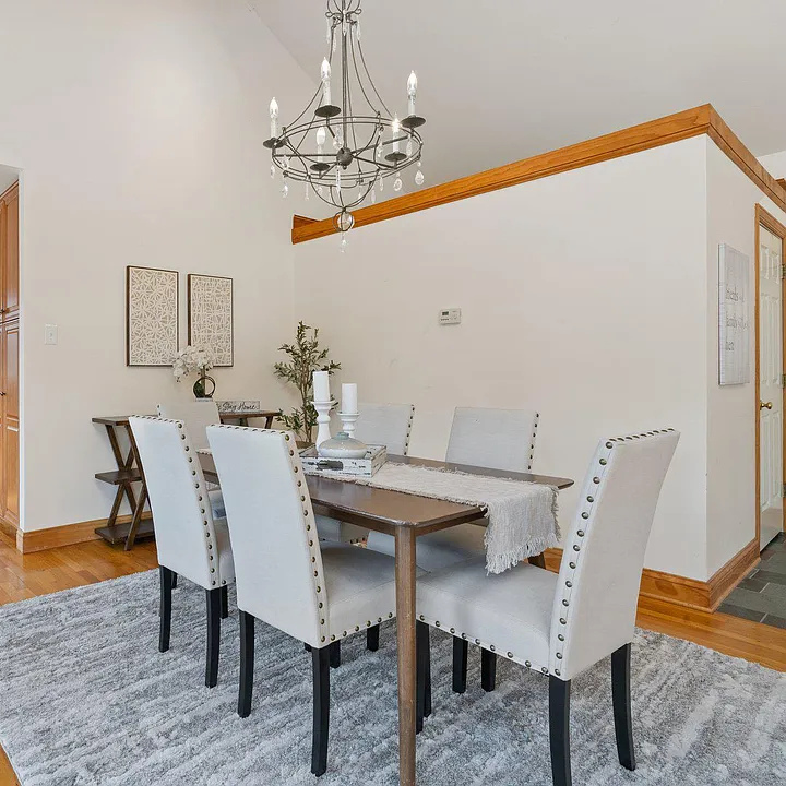 staged dining room