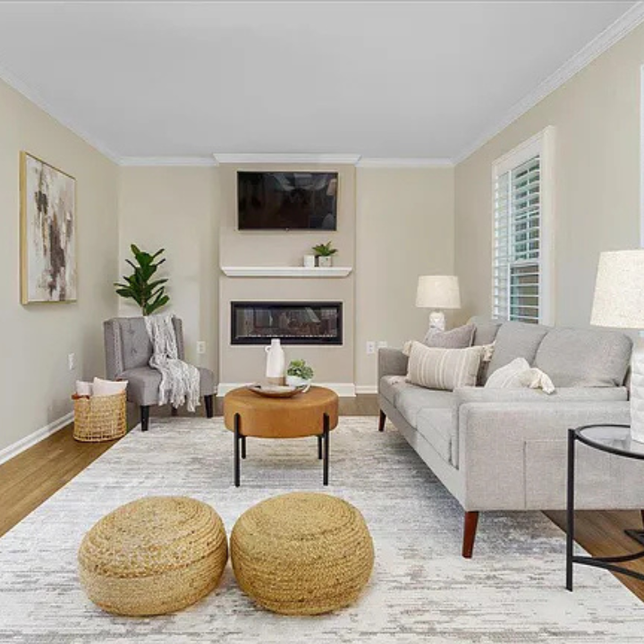 Staged living room